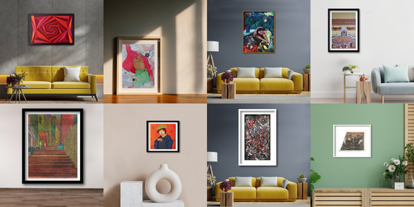 Artwork Art on wall acrylic paint canvas